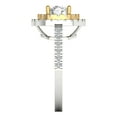 thumbnail image 3 of Clara Pucci 14K White/Yellow Gold Solid Gold Clear Halo Anniversary Ring for Women - 1.615 cttw Round Cut, 3 of 8