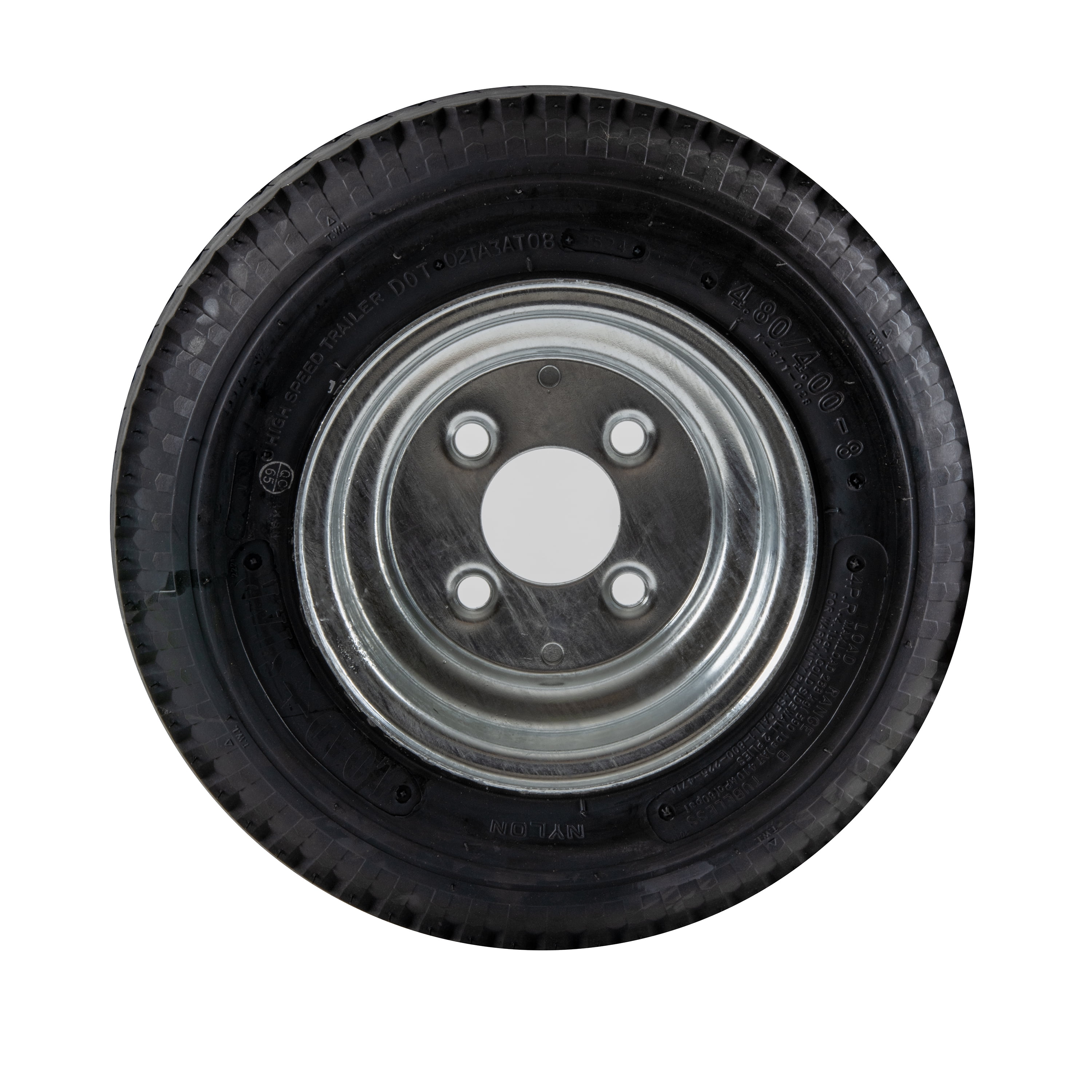Tredit Load Star 8" 5 Hole Galvanized Trailer Tire (Nitrogen) 480x8 B