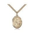 thumbnail image 1 of Gold Filled St. Maria Goretti Pendant 1 x 3/4 inches with Heavy Curb Chain, 1 of 1
