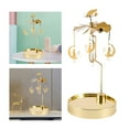 thumbnail image 3 of jifeng Golden Rotating Candle Holder Holder Home Candlestick Centerpieces Wedding Table Moon Cat C, 3 of 9