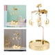 thumbnail image 3 of Candelabro giratorio dorado, porta velas votivas, bandeja de almacenamiento, candelabro para 19cm, 3 of 9