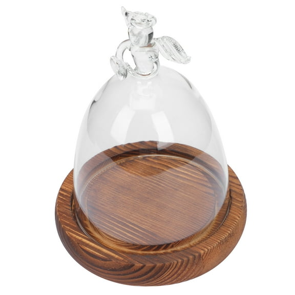 3 PCS Angel Glass Dome Cloche Angel Glass Cover Counter Decor 14X10.5CM