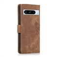 thumbnail image 4 of Nalacover Slim Wallet Case for Google Pixel 8 Pro, for Women Men, Embossed Pattern PU Leather Shockproof Magnetic Clasp Credit Card Slots Flip Kickstand Phone Case+Wrist Strap,Brown, 4 of 7