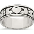 thumbnail image 1 of Sterling Silver Claddagh Design Ring (Size 9) Made In India qr1951-9, 1 of 5