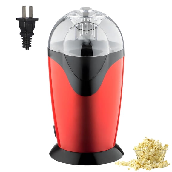 moolBeko Popcorn Machine, Mini Popcorn Maker, 110V Automatic Popcorn Popper for Home, Electric Hot Air Popcorn Machine for Movie Night, Red Mini Popcorn Maker for Kitchen