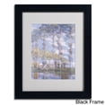 thumbnail image 2 of Trademark Fine Art "The Poplars" Matted Framed Canvas Art by Claude Monet, 2 of 5
