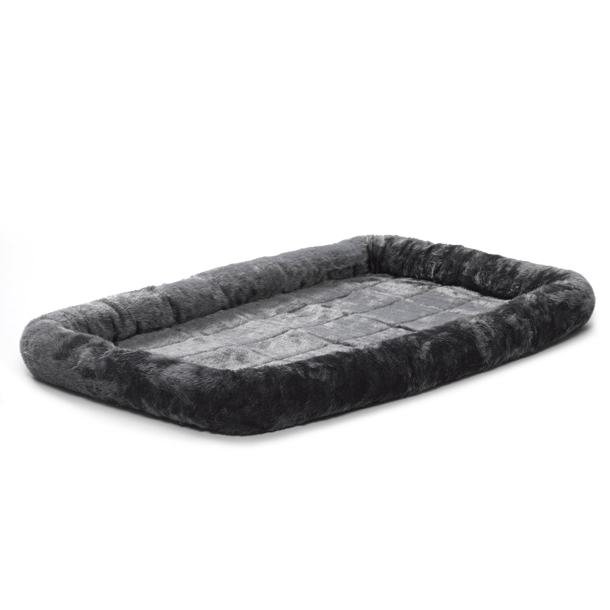 Blue New Midwest Quiet Time 23-By-17-Inch Paw Print/Fleece Reversible Pet Bed 