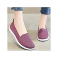 thumbnail image 4 of Daeful Chaussures Décontractées pour Femmes Espadrilles Antidérapantes de Travail Bout Rond Ballerines Confort Violet 9, 4 of 6