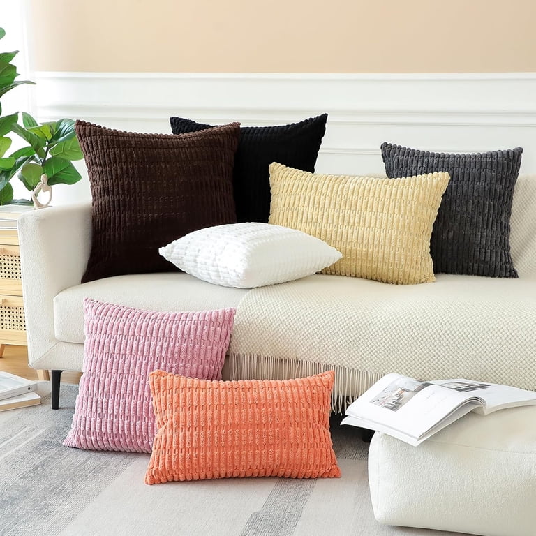 Lomyolo Boho Striped Throw Pillow Covers 20x20 Inch 2-Pack photo 2