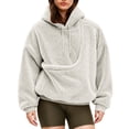 thumbnail image 2 of Unisex Cat Pouch Hoodie Fleece Sherpa Dog Sweatshirts Kangaroo Pocket Pet Carrier Holder, 2 of 7