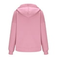 thumbnail image 4 of GuzomFashion Womens Pink Half Zip Hooded Sweatshirt Dress - Oversized Drop Shoulder, 100% Polyester Wrinkle-Resistant, Machine-Washable Mini Length, S-XXL,Size 2XL, 4 of 6