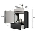thumbnail image 6 of Bathroom Vanity Gada 20" Striped Matt Black Bathroom Vanity with Ceramic Sink, Freestanding Bathroom Cabinet for Modern Bathroom, KD,Vanity With Sink, 6 of 6
