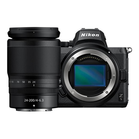 Nikon Z 5 - Appareil Photo Numérique - Sans Miroir - 24,3 MP - 4K / 30 fps - 8.3x zoom Optique NIKKOR Z 24-200mm F4-6.3 VR Objectif - Wi-Fi, Bluetooth