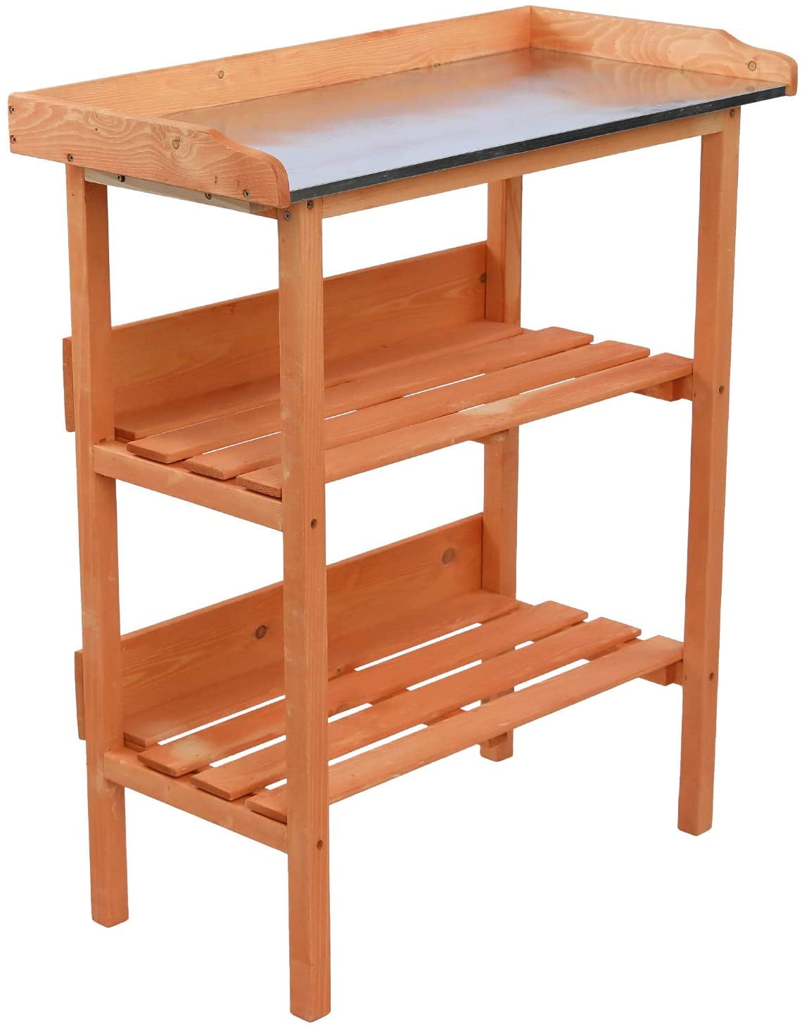 Sales Promotion! Wooden Garden Workbench,Three Layers Potting Bench