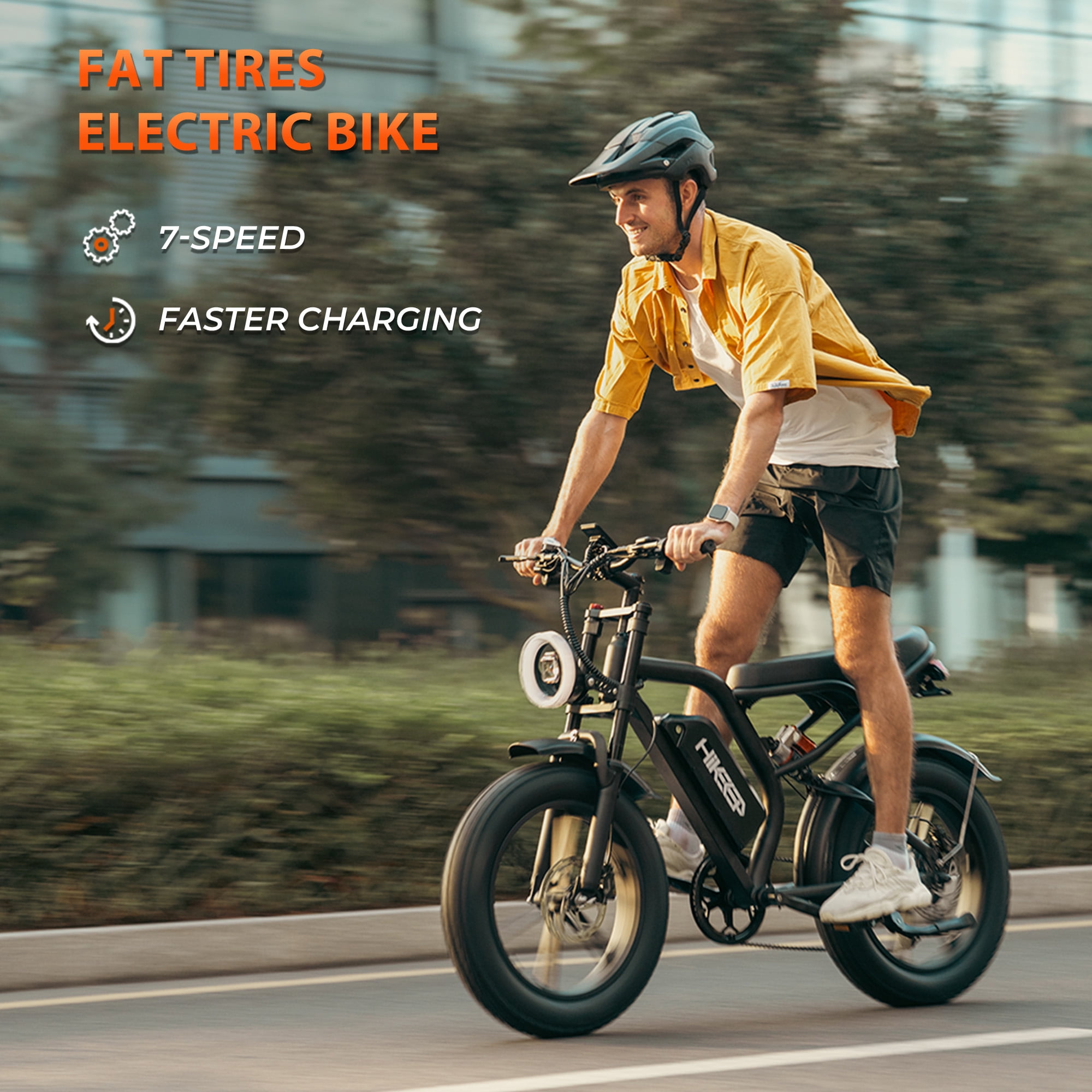 HiKeep 1500W Peak Electric Bike for Adults, 20"x4.0" Fat Tire E-Bike, 48V 15.6Ah Battery, 32MPH, Shimano 7-Speed, E-Mountain Bicycle UL2849