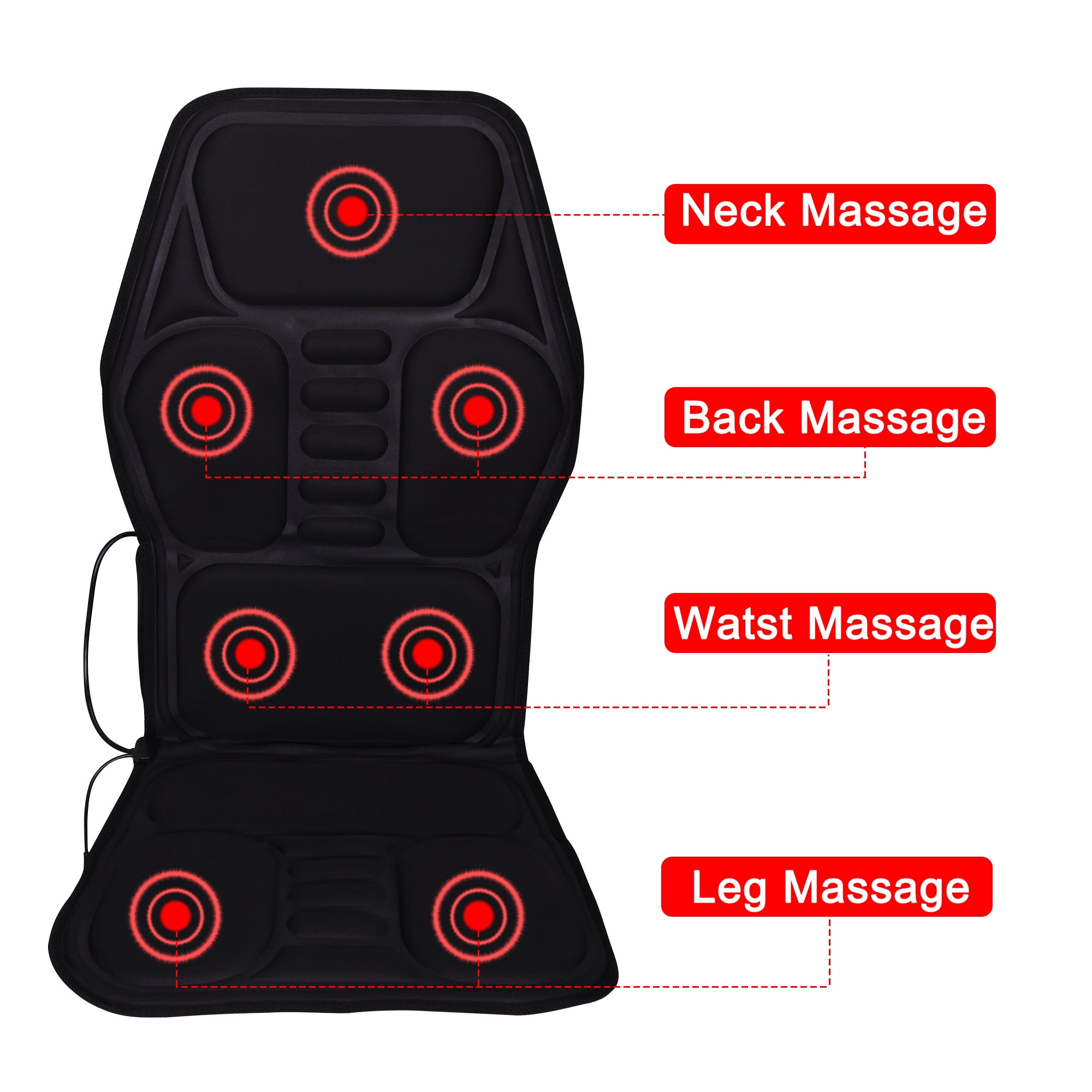 YouLoveIt Back Massager Chair Massage Pad Shiatsu Massage Seat 8 Modes