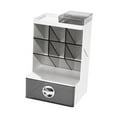 thumbnail image 2 of Organizador de almacenamiento de inserción oblicua, soporte de escritorio para lápices, pinceles de maquillaje En blanco y negro, 2 of 9