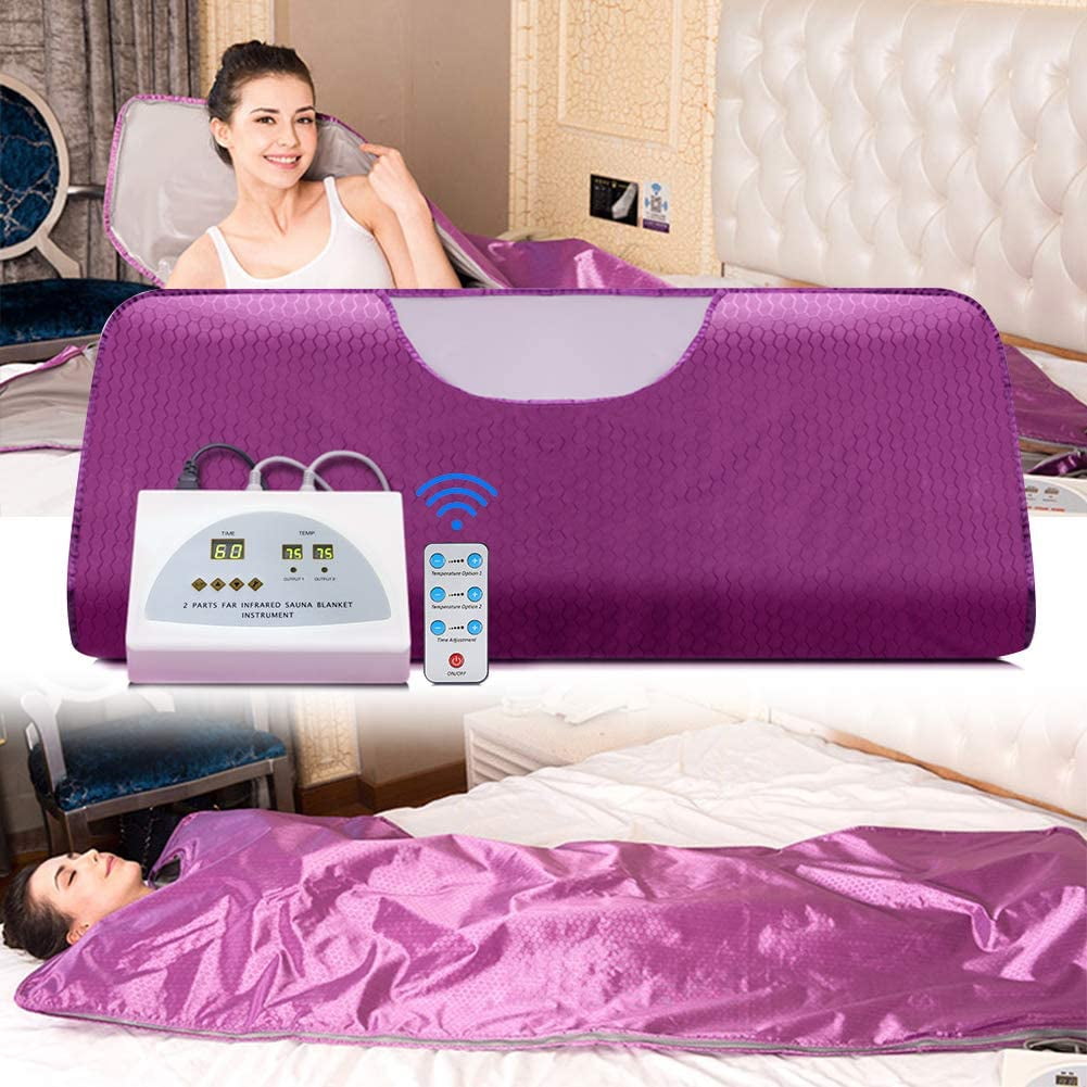 Slsy Far Infrared Sauna Blanket 2 Zone Digital Heat Sauna Blanket