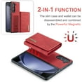 thumbnail image 5 of SaniMore Case for Samsung Galaxy Z Fold 5 7.6" 2023, PU Leather Case Soft TPU Inner Detachable Magnetic Folding Wallet Card Slots Kickstand Anti-drop Shockproof 360°Protection Cover, Red, 5 of 12