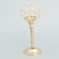 thumbnail image 2 of GUOOL Crystal Candle Holder Candlestick Holder 2inch for Desktop Wedding Decor golden M, 2 of 9