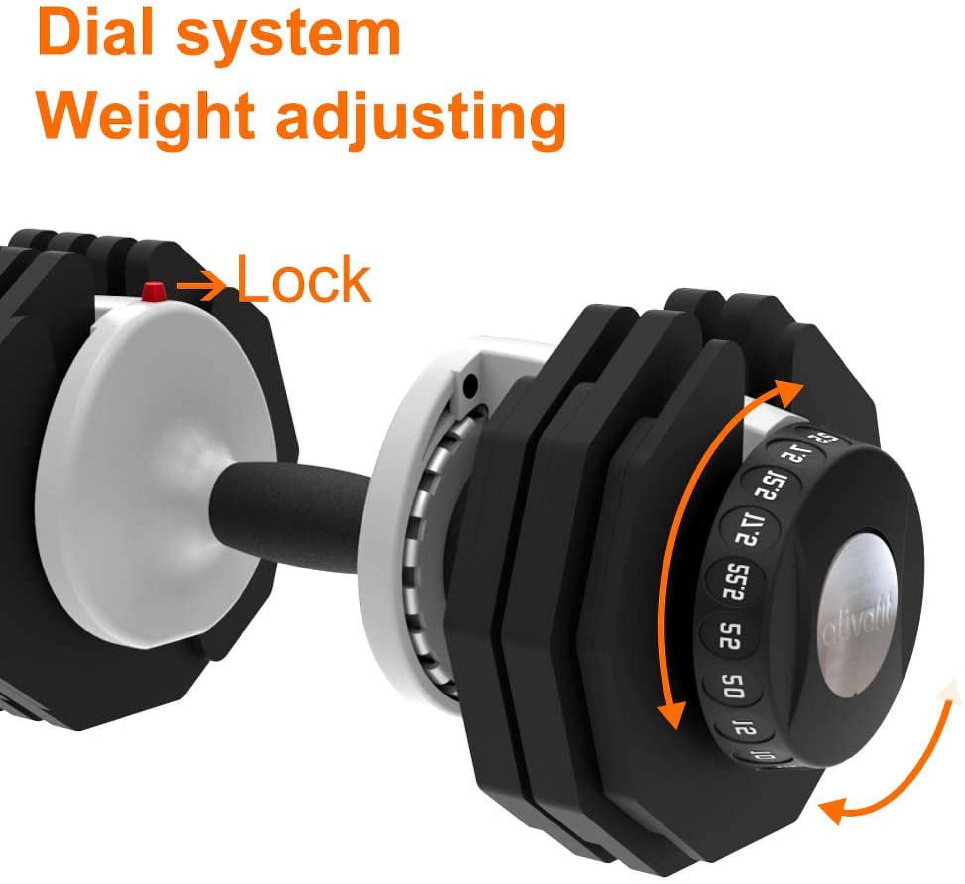 Ativafit adjustable dumbbell 55 lbs weight set home fitness adjustable dial system dumbbell for men women gym sale