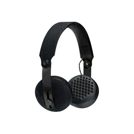 House of Marley Rise BT - Headphones with mic - on-ear - Bluetooth - wireless, wired - black