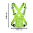 thumbnail image 7 of 3Pcs Multicolor Highlight Reflective Vest with Pocket Night Work Safety Vest Breathable Mesh Running Cycling Work Safety Jacket (green), 7 of 7
