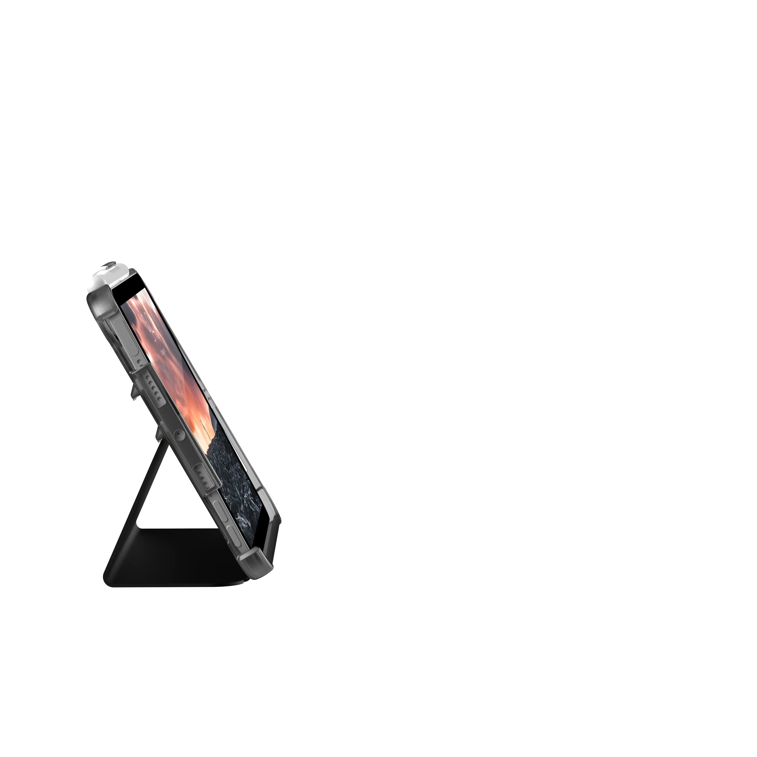 UAG iPad Mini A17 Pro Case (7th Gen, 2024) A2993 A2995 A2996 8.3" Plyo, Rugged Translucent Multi-Angle Viewing Folio Stand with Pencil Holder Protective Cover, Ice