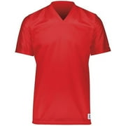 Russell R0593M.TRR.L Adult Solid Flag Football Jersey, True Red - Large