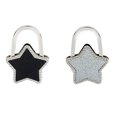 thumbnail image 2 of Jumpingount Ganchos para llaves brillantes con forma de estrella de nuevo diseño, bolsa lateral de de Metal, gancho colgante de aleación, Ropa, zapatos y accesorios Miscelánea negro brillante, 2 of 6