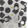 thumbnail image 4 of Ambesonne Black and Yellow Grommet Curtain, Scribble Art, 50" x 84", Black Yellow White, 4 of 6