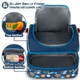 thumbnail image 5 of YOYTOO Insulated Lunch Bag, Double Deck Lunch Tote Bag Cooler Box with Adjustable Strap, Soccer, 5 of 8