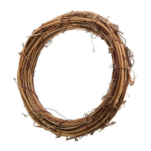 Trayknick Rattan Ring Flexible Xmas Decor Ring Shape Dried Rattan Ring Wreath Garland for Christmas