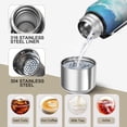 thumbnail image 3 of 20oz Stainless Steel Vacuum Insulated Coffee Mug with Tea Infuser and Cup Lid, Fluid Smoke Aurora Art Style, 3 of 6