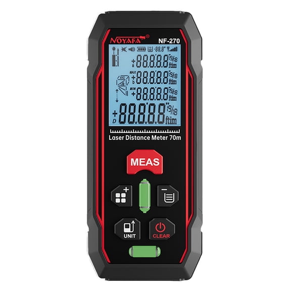 rangefinder,70m/229ft Distance Lcd Display In With Meter M/ft/in/ft Distance Area With Dual Distance Meter M/ft/in/ft In Bubbles Lcd Dual Nf270 Meter
