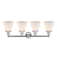 thumbnail image 2 of 616-4W-PC-G61 Innovations Lighting Cone - 4 Light Bath Vanity In Modern Style-10 Inches Tall and 33.5 Inches Wide-Polished Chrome Finish-Matte White, 2 of 2