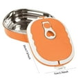 thumbnail image 3 of Stainless Steel Insulated Rectangular Lunch Container - Sealed Fresh Keeping Student Lunch Box with Plastic and Steel Construction - Orange, 3 of 9