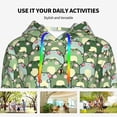 thumbnail image 4 of Fotbe Cute Frog Pattern Womens Long Sleeve Hoodie, Pullover Hooded Sweatshirt, Kangaroo Pocket Hoodie with Eye-catching Drawstrings-X-Large, 4 of 7