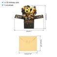 thumbnail image 2 of Uxcell 80th Birthday Card, Pop-Out Birthday Card with Greeting Card and Envelope for Women Girl Gift, Black Gold, 2 of 6