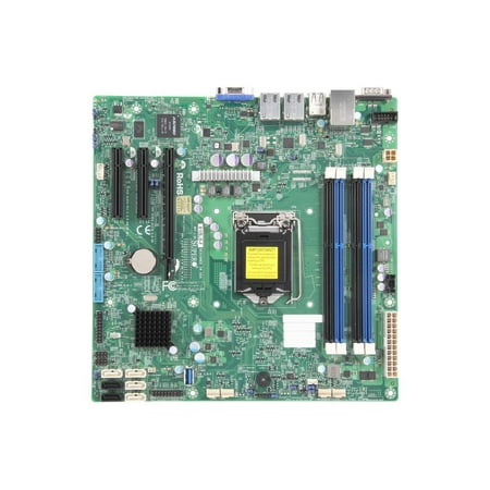 - Supermicro X10SLM-F uATX Server Motherboard LGA 1150 Intel C224 DDR3 1600 (MBD-X10SLM-F-O)