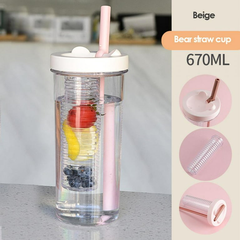 Creative Tumbler PP Baby Straw Drinking Cup Stable with Lid Cup for Outdoor  - AliExpress