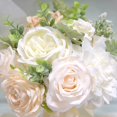 thumbnail image 5 of Ramo de boda TUNC Rosa blanca Novia Flores de seda artificial Sencillez, 5 of 5