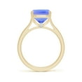 thumbnail image 2 of Angara Natural 3.8 Ct. Tanzanite with Diamond Solitaire Ring in 14K Yellow Gold for Women (Ring Size: 11.5), 2 of 9