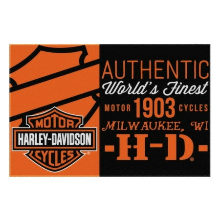 Harley Davidson Rug Compare Prices At Nextag Northwest Harley Davidson Off Bar Shield Tufted Ru