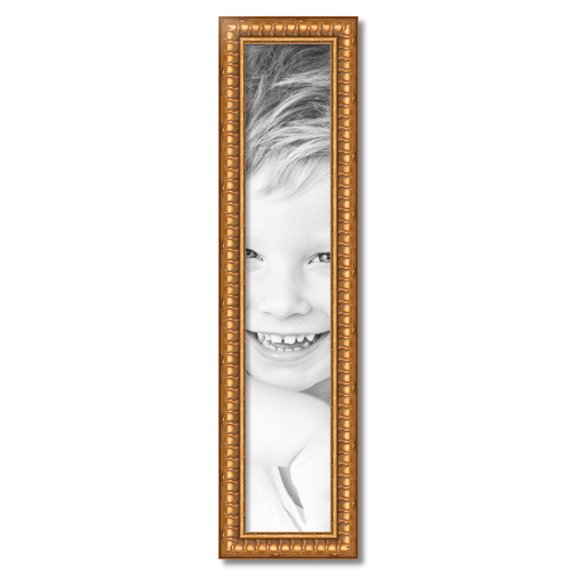 ArtToFrames 7" x 38" Gold Picture Frame, 7x38 inch Gold Wood Poster Frame (WOM-4293)