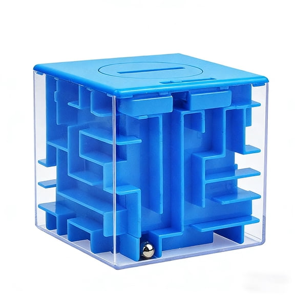 Educational Maze Puzzle 3D Six Sided Brain Teaser for Kids Adults Money Bank Game