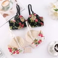 thumbnail image 3 of Sujetador sin costuras con estampado floral para mujer, lencería sexy, sujetador push up floral, ropa interior ajustable de una pieza, 3 of 5