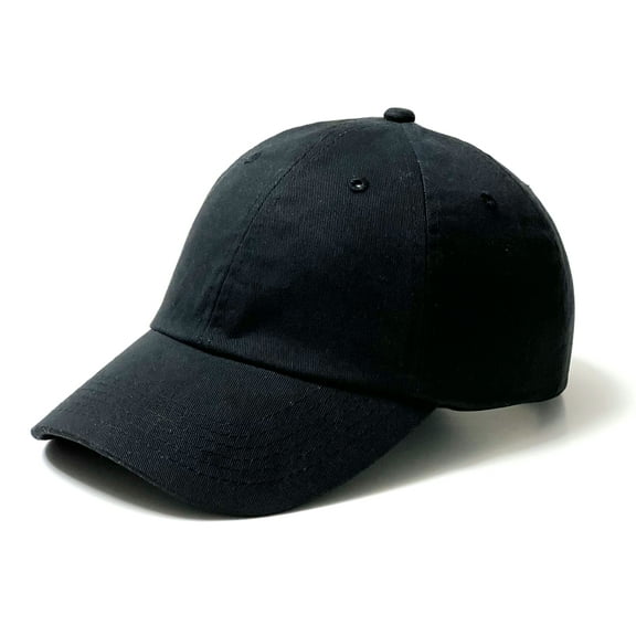 Epsilot Low Profile Cotton Unisex Baseball Cap Dad Hat Adjustable Unstructured Plain Cap in Black