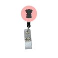 thumbnail image 1 of Damier Rose Noir Labrador Rétractable Badge Bobine, 1 of 1