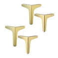 thumbnail image 1 of 4 Pieces Household Sofa Couch Coffee Table Steel Leg Attachment Replacing Bathroom Modern Triangular Legs Furniture Accessories Hardware Gold 10cm, 1 of 9